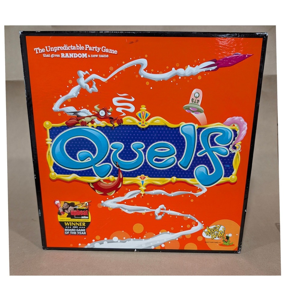 Quelf The Unpredictable Party Game 2005 Wiggity Bang Games 3-8 Players Complete